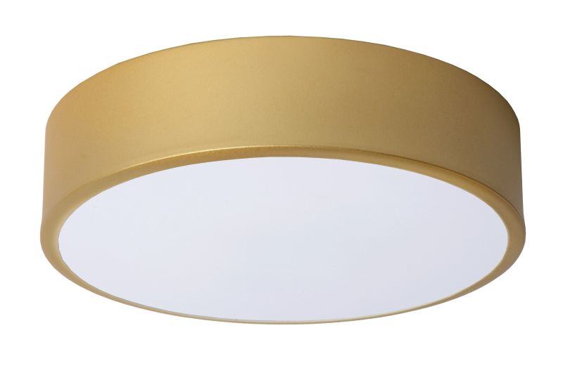 Lucide UNAR - Zapustené stropné svietidlo - Ø 20 cm - LED Dim. - 1x12W 2700K - 3 StepDim - Matt Gold / Mosadz